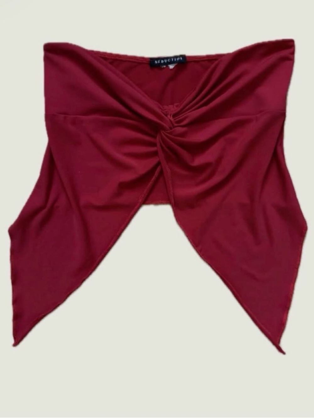 Charlotte Russe Burgundy Twist-Front Bandeau Camisole